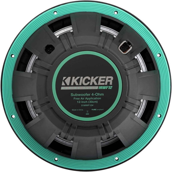 51MWF124 KICKER Premium Marine 12" Free-Air Subwoofer Sub 450W RMS 4 Ohm SVC