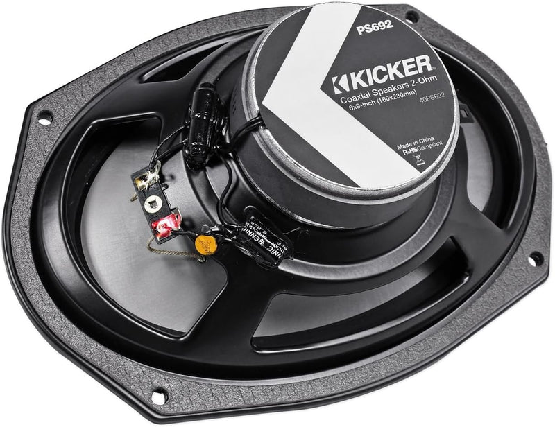 40PS692 KICKER PS Series 6x9" Powersports 2-Way Coaxial Speakers 90W RMS for Polaris Motorcycle ATV UTV RZR (2 Ohm) Pair