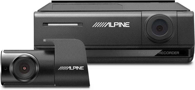 DVR-C320R Alpine Premium 1080P Night Vision Dash Camera Bundle (Front + Rear) with Built-in Drive Assist