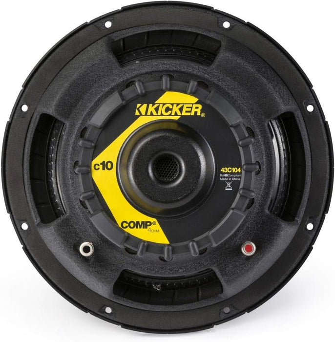 43C104 KICKER 10" Comp Subwoofer Sub 150W RMS 4 Ohm SVC