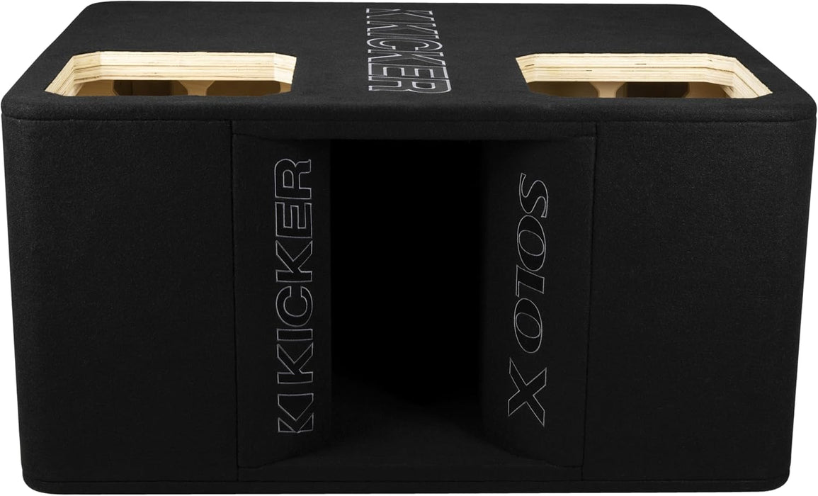 49DUL7X12 KICKER Solo-X 12" L7X Dual Subwoofer Unloaded Enclosure Ported Box