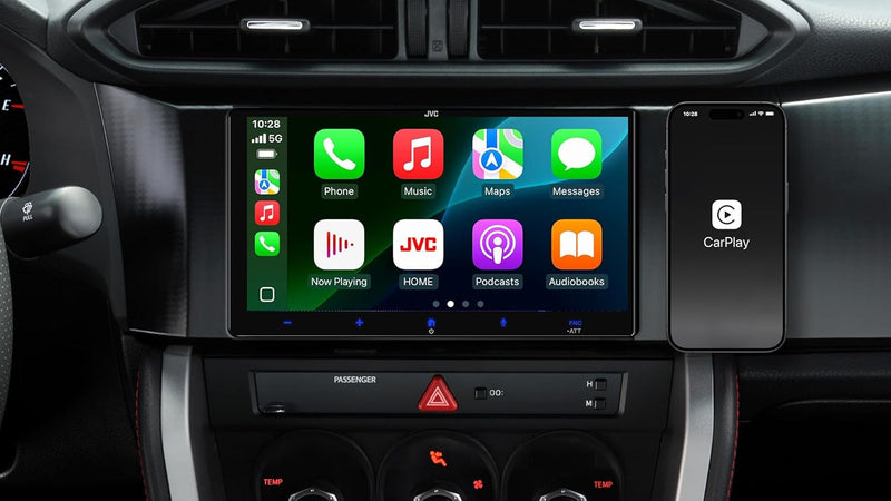 KW-M795BW JVC Digital Multimedia Receiver 6.92” Double-Din Touchscreen Head Unit with Wireless CarPlay and Android Auto, AM/FM, Bluetooth, iDatalink Maestro, SiriusXM Ready, USB Port, Car Radio