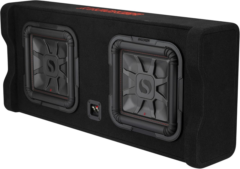 49DL7TDF122 KICKER 12" L7T Subwoofer Dual Loaded Down Firing Enclosure 1200W RMS 2 Ohm