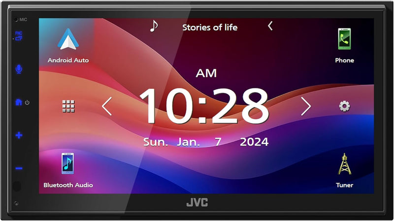 KW-M695BW JVC Digital Multimedia Receiver 6.8” Double-Din Touchscreen Head Unit with Wireless CarPlay and Android Auto, AM/FM, Bluetooth, iDatalink Maestro, SiriusXM Ready, USB Port, Car Radio