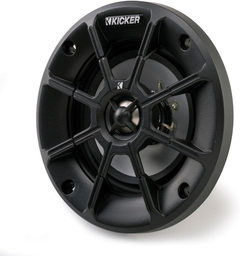 40PS42 KICKER PS Series 4" inch Powersports 2-Way Coaxial Speakers 30W RMS for Polaris Motorcycle ATV UTV RZR (2 Ohm) Pair