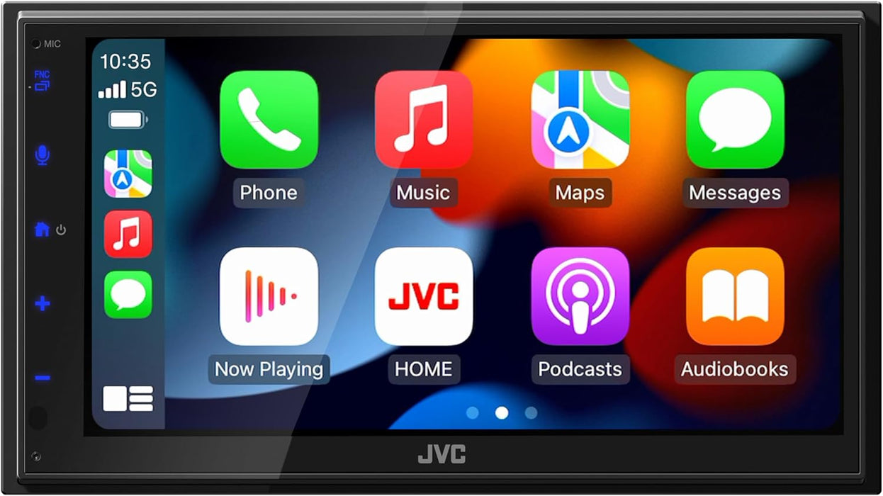 KW-M690BW JVC Digital Multimedia Receiver 6.8” Double-Din Touchscreen Head Unit with Wireless CarPlay and Android Auto, AM/FM, Bluetooth, USB Port, Car Radio