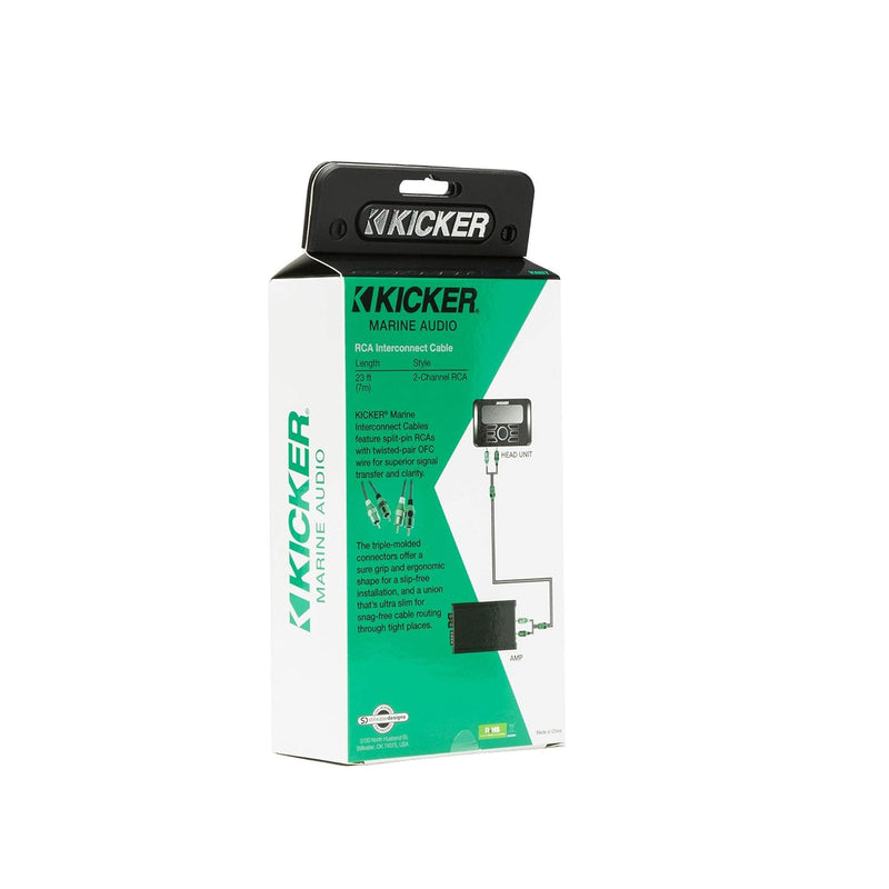 47KMI7 KICKER Marine 2-Channel RCA Interconnects, 7.0 Meter