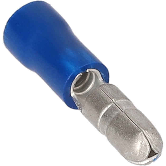 BVMB METRA Blue Vinyl 16-14 Gauge .156 Male Bullet Connector (Each)
