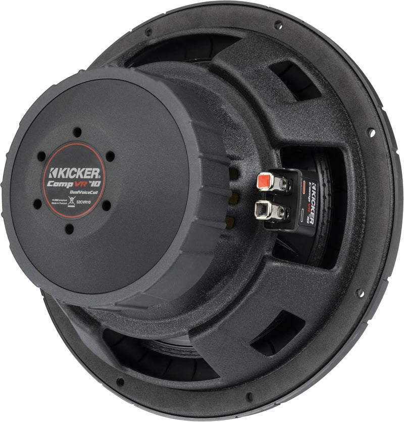 52CVR104 KICKER 10" CompVR Subwoofer Sub 375W RMS 4 Ohm DVC