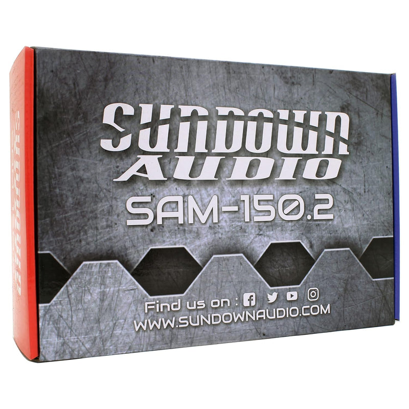 PS-SAMv21502 Sundown Audio Marine Powersports SAMv.2 150.2 Micro 2ch Amplifier Class D 540W RMS 2x270W 2 Ohms 2x150W 4 Ohms Waterproof IP67 Built-In Bluetooth