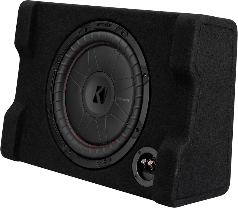 52CVTDF122 KICKER 12" CompVT Subwoofer Single Loaded Down Firing Enclosure 400W RMS 2 Ohm