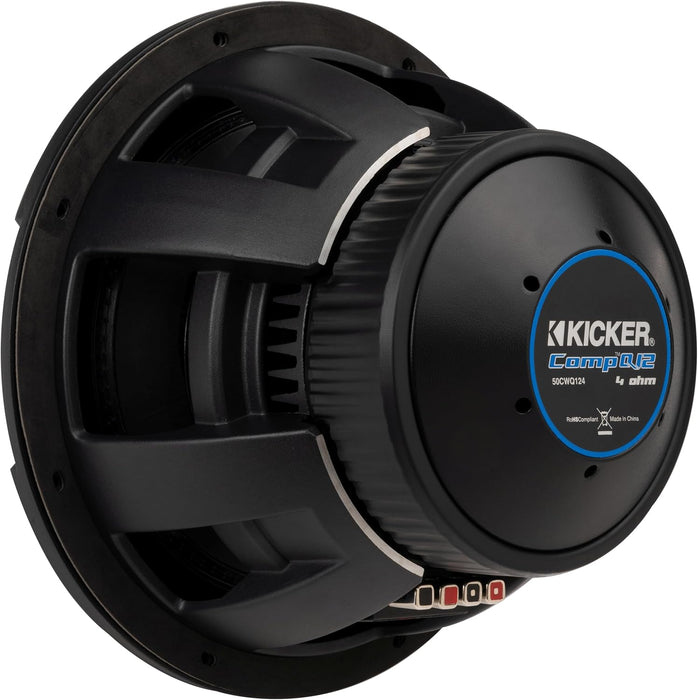 51CWQ124 KICKER 12" CompQ Q-Class Subwoofer Sub 1000W RMS 4 Ohm DVC