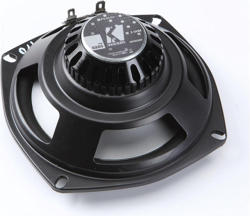 10PS5250 KICKER PS Series 5.25" Powersports 2-Way Coaxial Speakers 50W RMS for Polaris Motorcycle ATV UTV RZR (2 Ohm) Pair