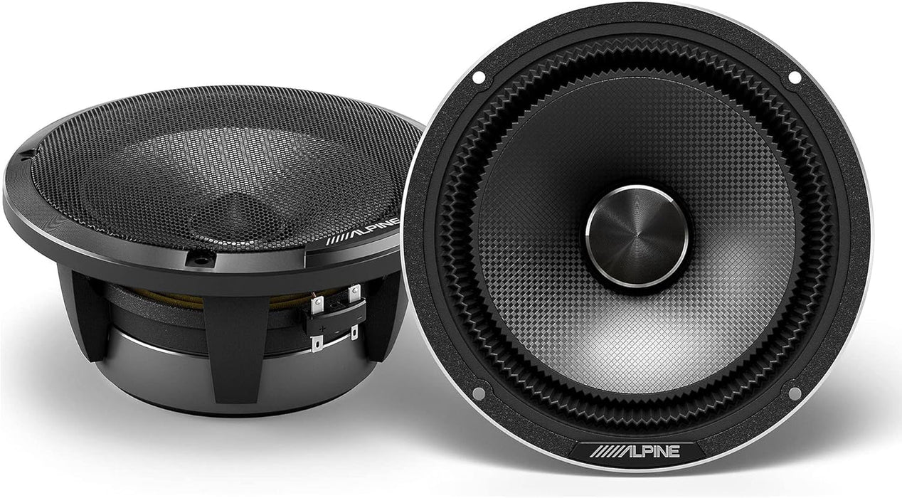 HDZ-653 Alpine Status 6.5" Hi-Res 3-Way Component Speaker Set 100W RMS 4 Ohm Car Audio (Pair)
