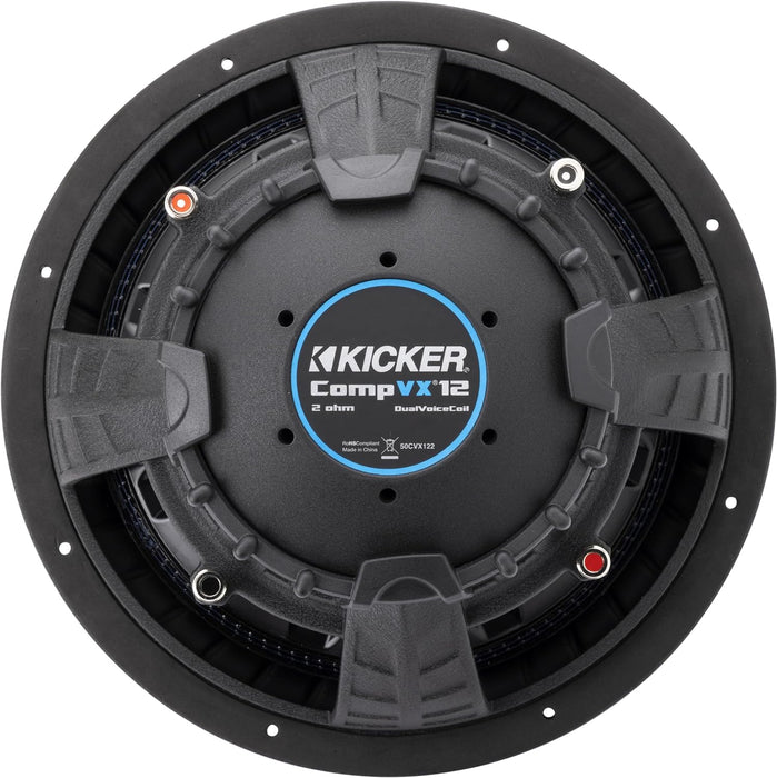 50CVX124 KICKER 12" CompVX Subwoofer Sub 750W RMS 4 Ohm DVC