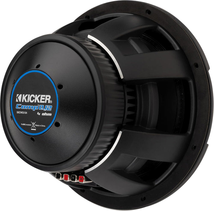 51CWQ124 KICKER 12" CompQ Q-Class Subwoofer Sub 1000W RMS 4 Ohm DVC