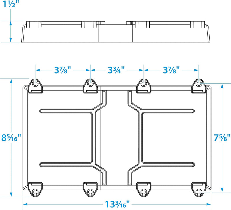 50-22011 Seachoice Group 29/31 Battery Tray w/ Hold Down Strap