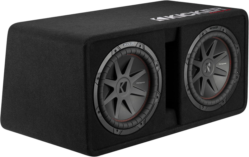 52DCVR122 KICKER 12" CompVR Subwoofer Dual Loaded Enclosure Ported 900W RMS 2 Ohm