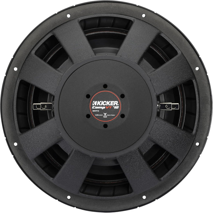 52CVT124 KICKER 12" CompVT CVT Thin Profile Subwoofer Sub 400W RMS 4 Ohm SVC