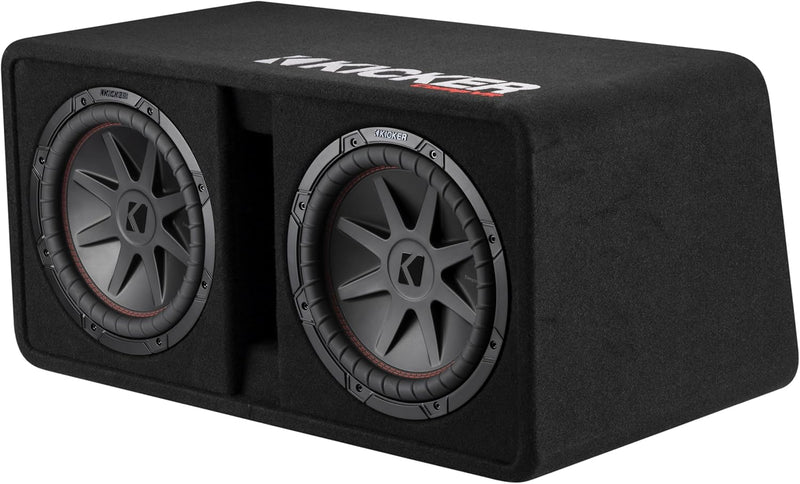 52DCVR122 KICKER 12" CompVR Subwoofer Dual Loaded Enclosure Ported 900W RMS 2 Ohm