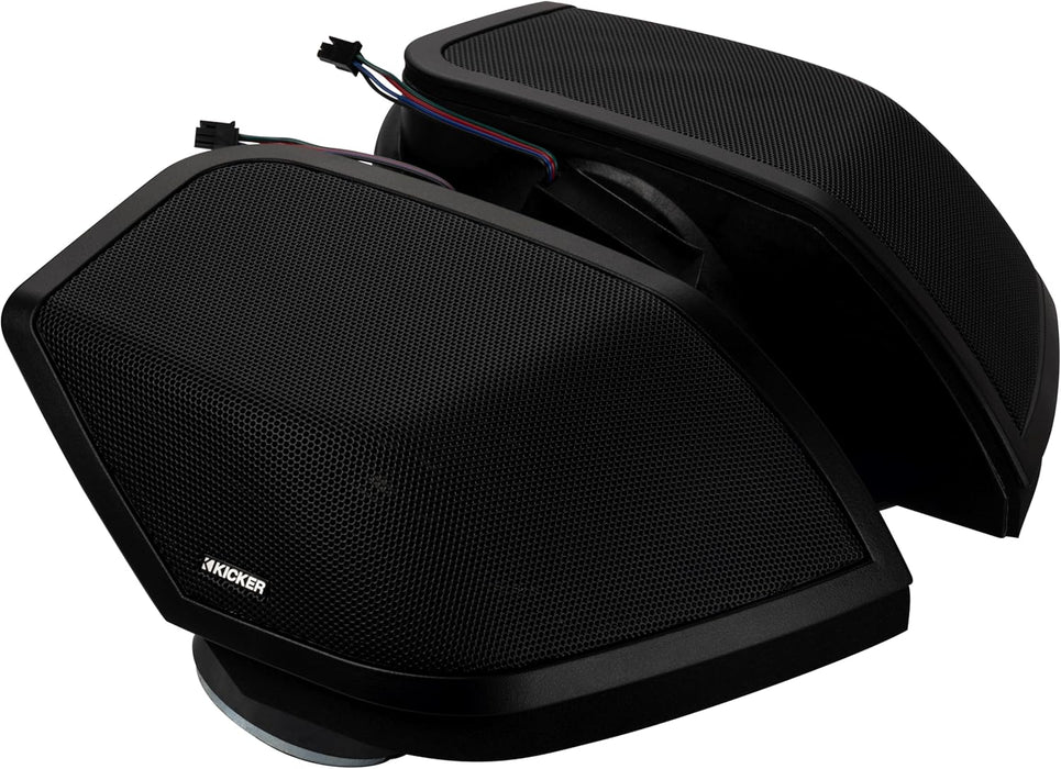 52HDBX1469 KICKER Saddlebag Lid Speaker Install Cut-in Kit with PS-6x9 Speakers Included RGB LED Lighting for 2014-2023 Harley Davidson Touring Motorcycles