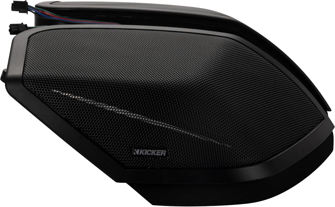 52HDBX14 KICKER Saddlebag Lid Speaker Install Cut-in Kit with RGB LED Lighting for 2014-2023 Harley Davidson Touring Motorcycles