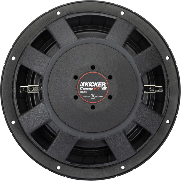 52CVT104 KICKER 10" CompVT CVT Thin Profile Subwoofer Sub 350W RMS 4 Ohm SVC