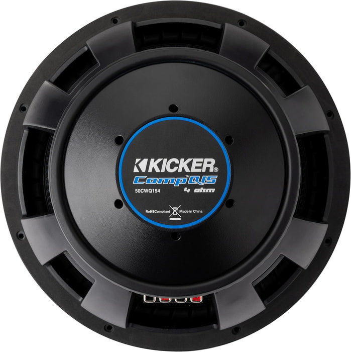 51CWQ154 KICKER 15" CompQ Q-Class Subwoofer Sub 1200W RMS 4 Ohm DVC