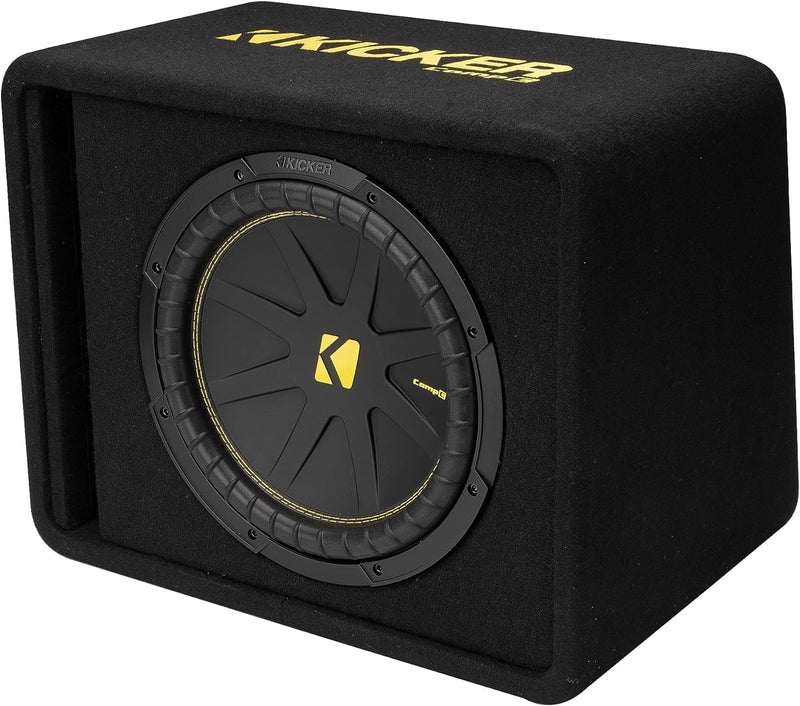 50VCWC124 KICKER 12" CompC Subwoofer Single Loaded Enclosure Ported 300W RMS 4 Ohm