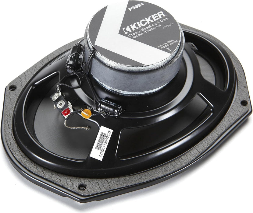40PS694 KICKER PS Series 6x9" Powersports 2-Way Coaxial Speakers 90W RMS for Polaris Motorcycle ATV UTV RZR (4 Ohm) Pair