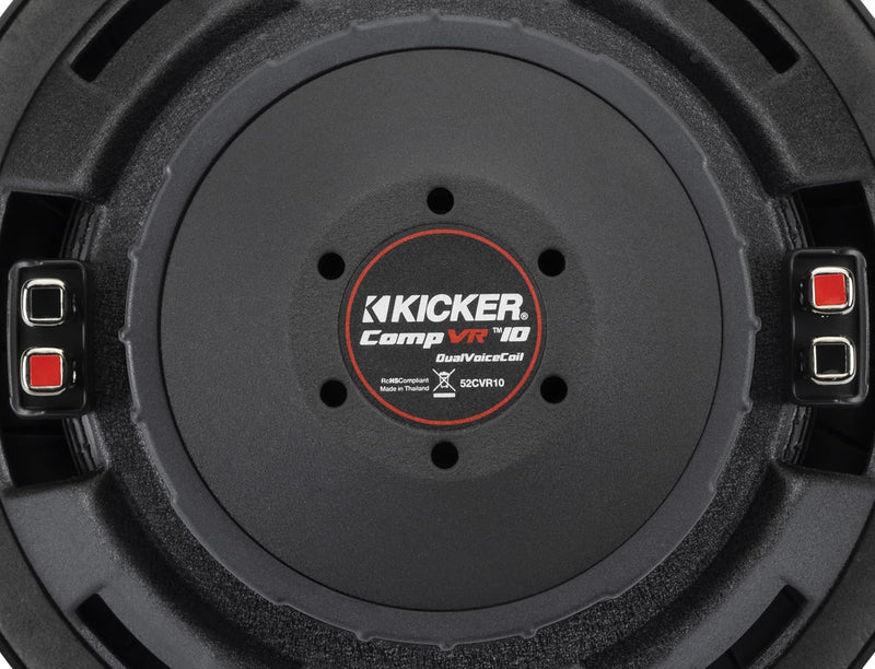 52CVR104 KICKER 10" CompVR Subwoofer Sub 375W RMS 4 Ohm DVC