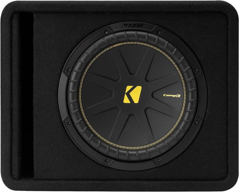 50VCWC124 KICKER 12" CompC Subwoofer Single Loaded Enclosure Ported 300W RMS 4 Ohm