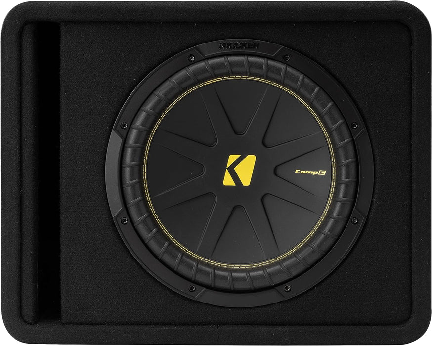 50VCWC122 KICKER 12" CompC Subwoofer Single Loaded Enclosure Ported 300W RMS 2 Ohm
