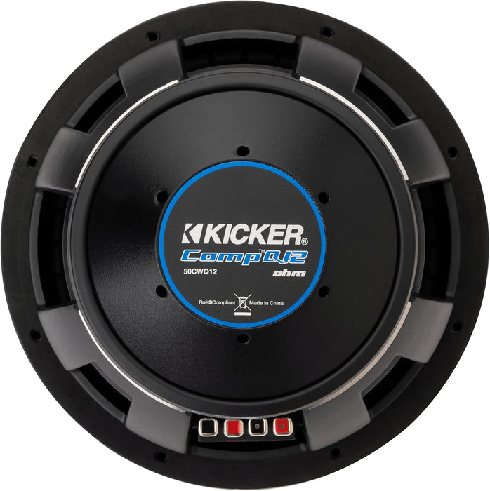 51CWQ122 KICKER 12" CompQ Q-Class Subwoofer Sub 1000W RMS 2 Ohm DVC