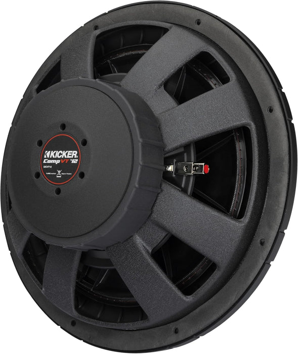 52CVT124 KICKER 12" CompVT CVT Thin Profile Subwoofer Sub 400W RMS 4 Ohm SVC