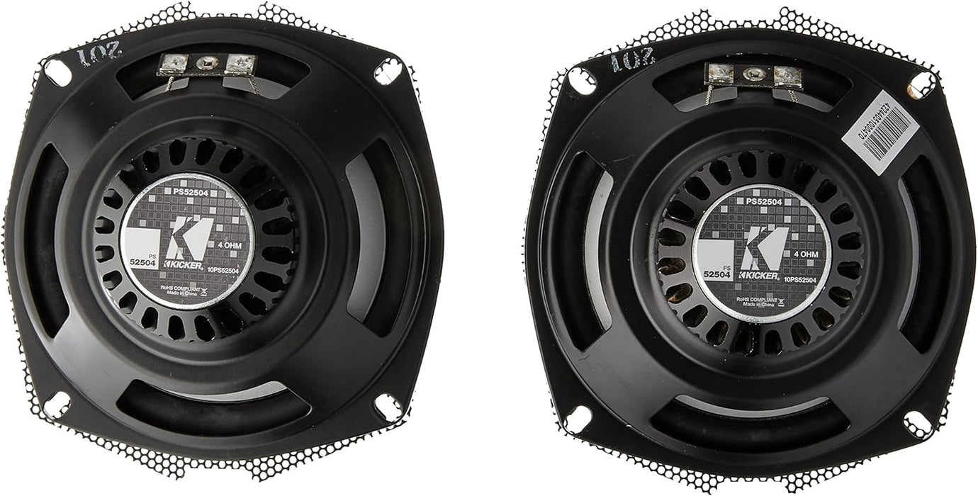 10PS52504 KICKER PS Series 5.25" Powersports 2-Way Coaxial Speakers 50W RMS for Polaris Motorcycle ATV UTV RZR (4 Ohm) Pair