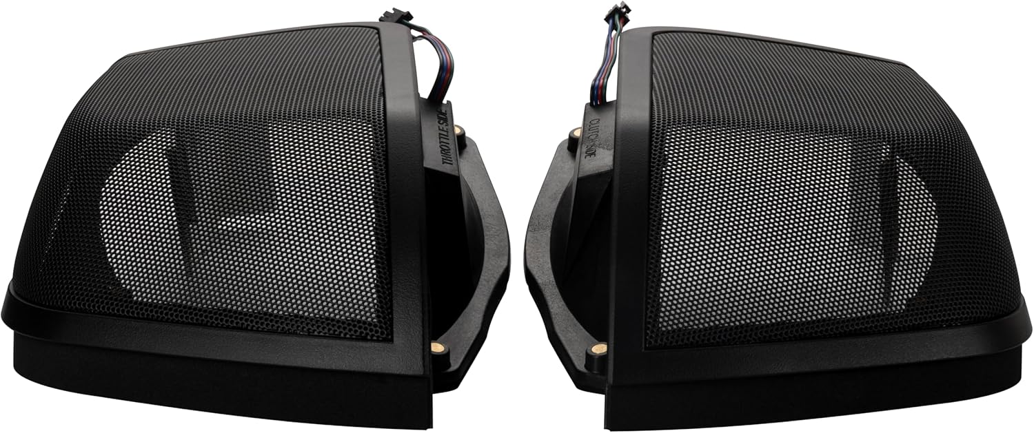 52HDBX14 KICKER Saddlebag Lid Speaker Install Cut-in Kit with RGB LED Lighting for 2014-2023 Harley Davidson Touring Motorcycles