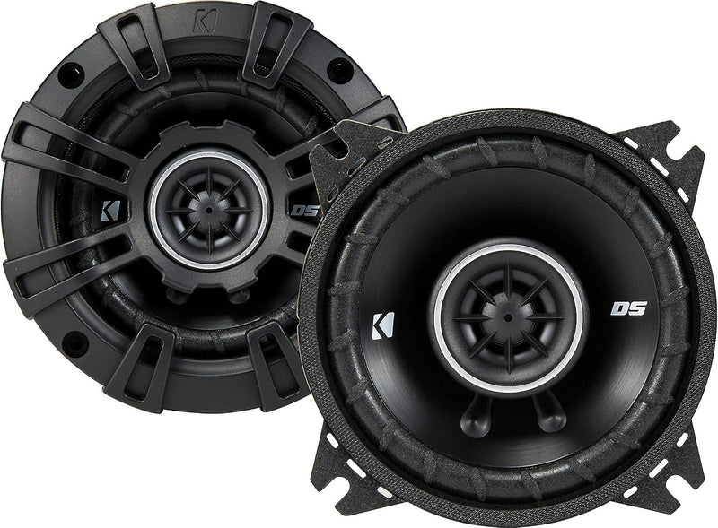 43DSC404 KICKER DS Series 4" Coaxial 2 Way Speakers Factory Upgrade 30W RMS 120W Peak 4 Ohm Car Audio (Pair)