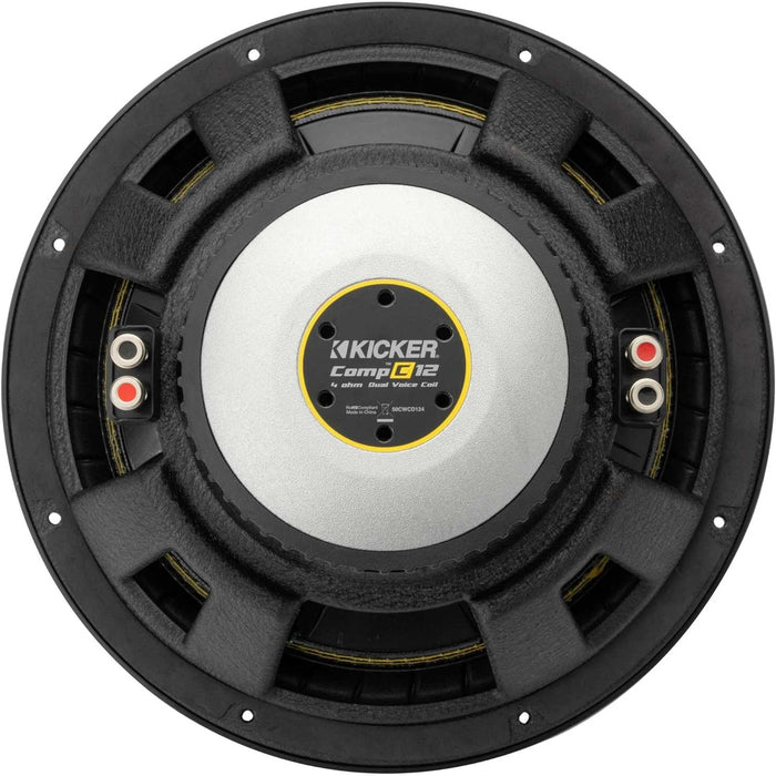 50CWCD124 KICKER 12" CompC Subwoofer Sub 300W RMS 4 Ohm DVC