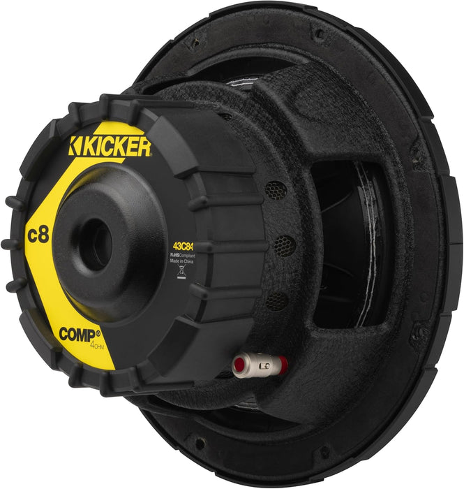 43C84 KICKER 8" Comp Subwoofer Sub 100W RMS 4 Ohm SVC