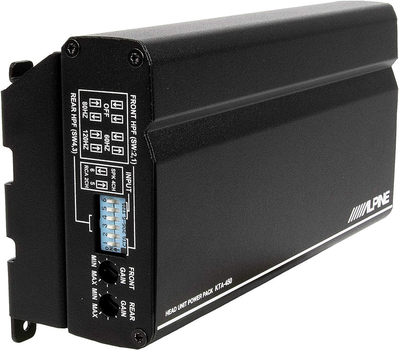 KTA-450 Alpine 4-Channel Power Pack Amplifier 45W RMS x 4, at 2 Or 4 Ohms PowerStack