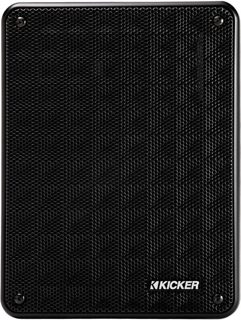 KICKER 46KB6B Outdoor Indoor Weatherproof Speakers Bundle – 4 Speaker Pack (2 Pairs) 6.5" Patio Garage Poolside Home Audio Speakers Black