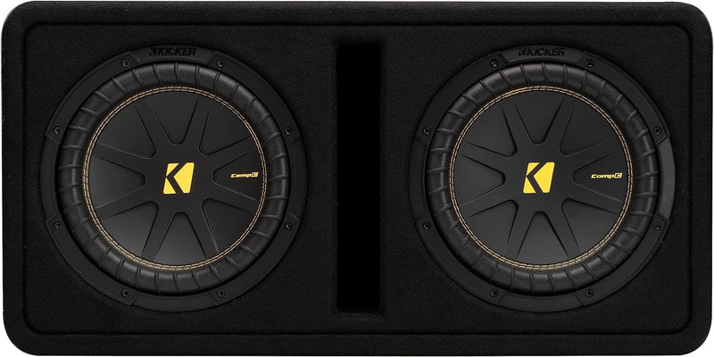 50DCWC102 KICKER 10" CompC Subwoofer Dual Loaded Enclosure Ported 500W RMS 2 Ohm