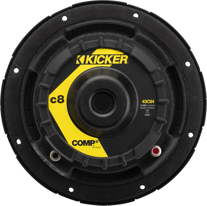 43C84 KICKER 8" Comp Subwoofer Sub 100W RMS 4 Ohm SVC