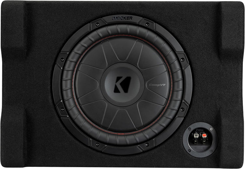 52CVTDF122 KICKER 12" CompVT Subwoofer Single Loaded Down Firing Enclosure 400W RMS 2 Ohm