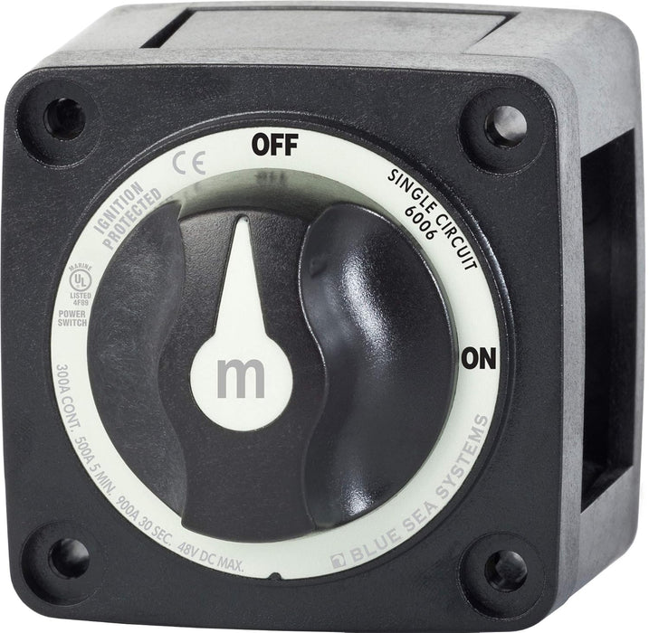 6006200 Blue Sea Systems m-Series ON/OFF Battery Isolator Perko Switch (Black)