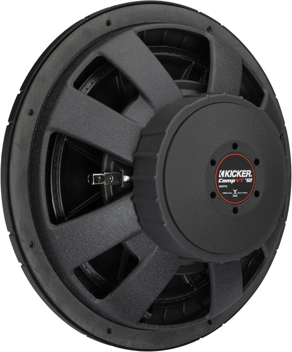 52CVT124 KICKER 12" CompVT CVT Thin Profile Subwoofer Sub 400W RMS 4 Ohm SVC