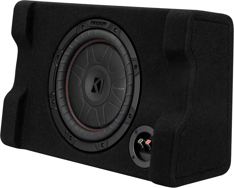 52CVTDF102 KICKER 10" CompVT Subwoofer Single Loaded Down Firing Enclosure 350W RMS 2 Ohm