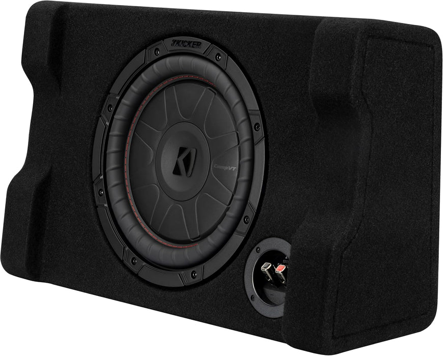 52CVTDF102 KICKER 10" CompVT Subwoofer Single Loaded Down Firing Enclosure 350W RMS 2 Ohm