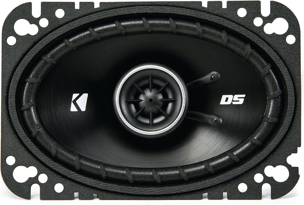 43DSC4604 KICKER DS Series 4x6" Coaxial 2 Way Speakers Factory Upgrade 30W RMS 120W Peak 4 Ohm Car Audio (Pair)